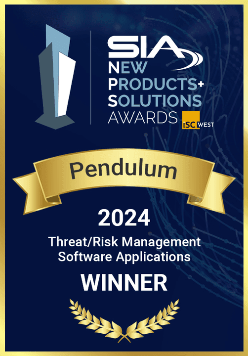 ISC West 2024 threat and risk management award badge for Pendulum.